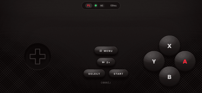 Phone controller paired to the live room over WebSocket.